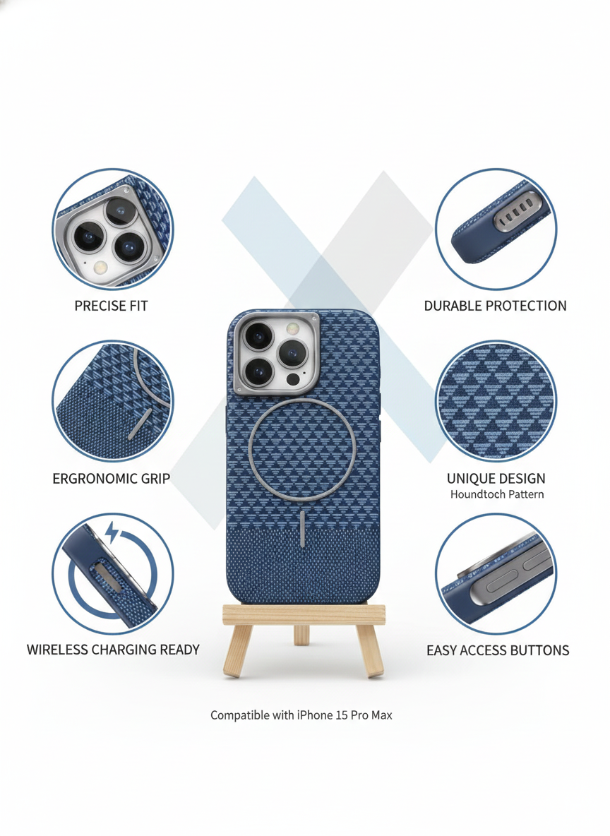 MagSafe Ready iPhone 16 Pro Cover with Comfort Grip & Durable Build