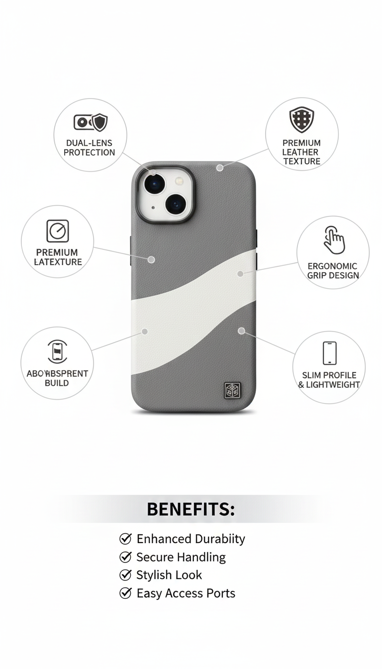 Modern Wave Leather-Feel iphone 11 Case | Advanced Camera Protection