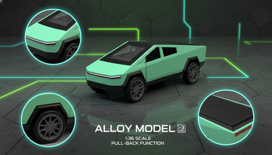 Durable Geometric Alloy Truck Toy Car with Realistic Rubber Tires | High-Quality Imaginative Play Model