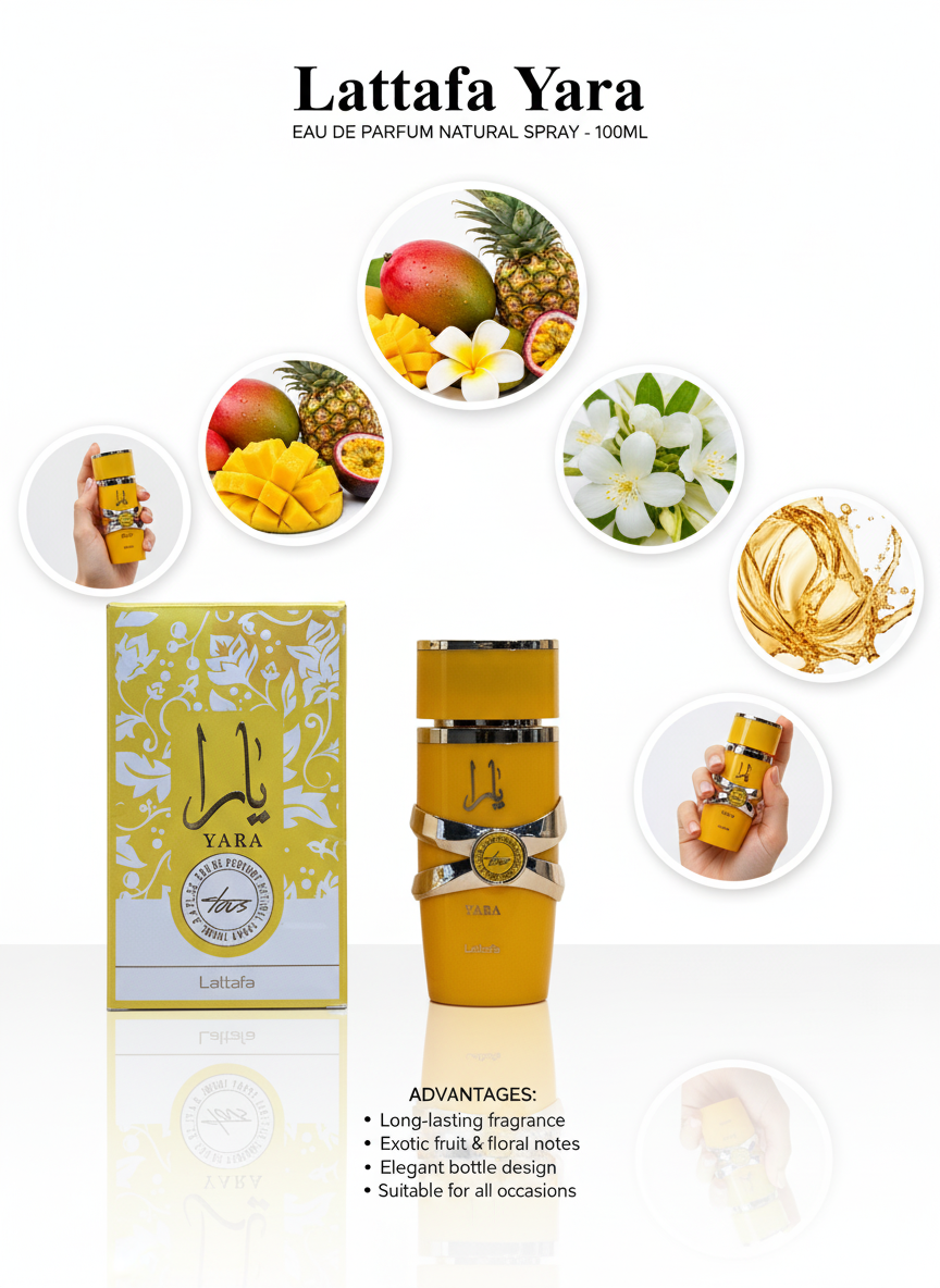 Lattafa Yara: Luxurious Exotic Floral & Sweet Notes Eau De Parfum Spray