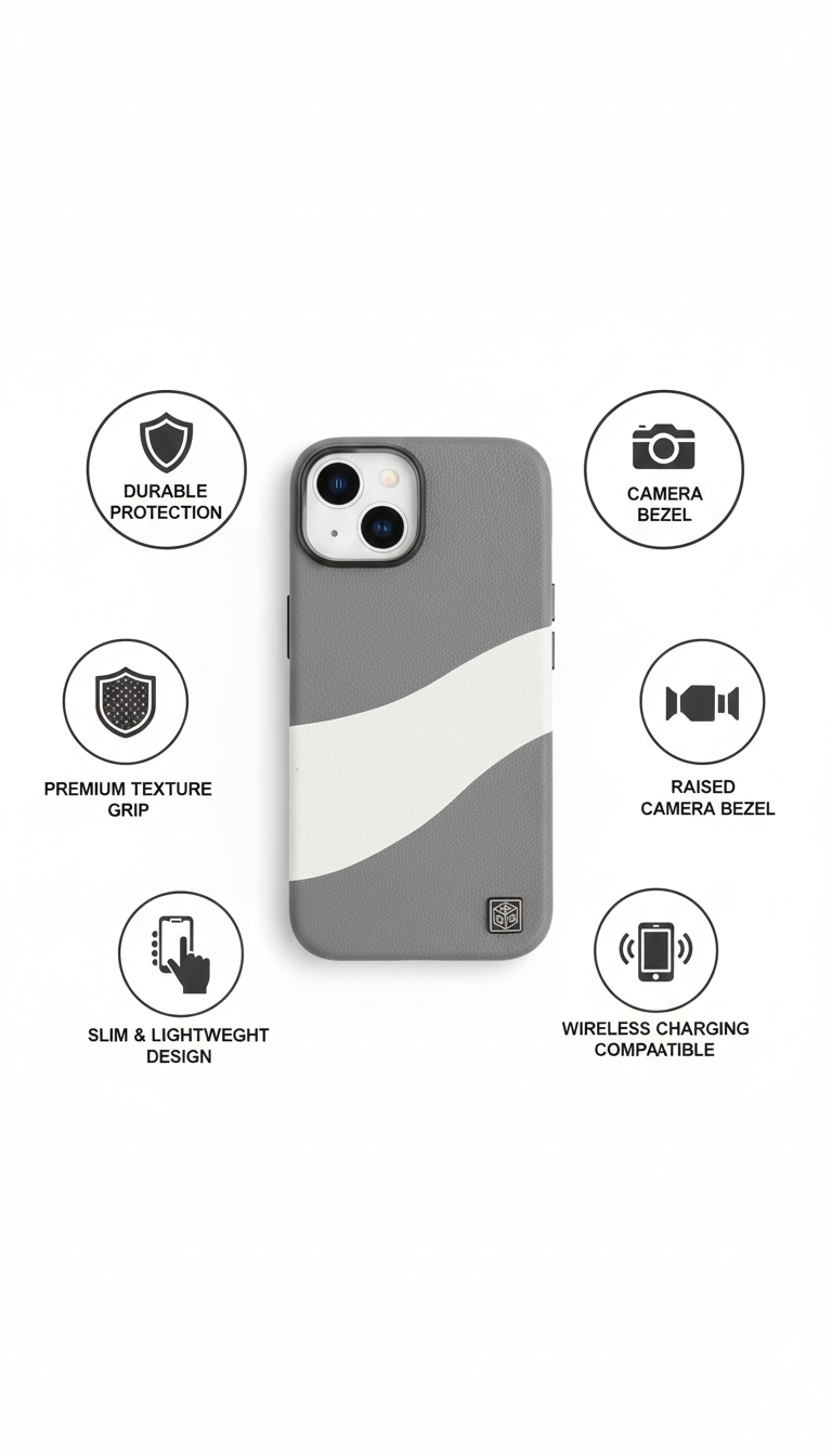 Modern Wave Leather-Feel iphone 11 Case | Advanced Camera Protection