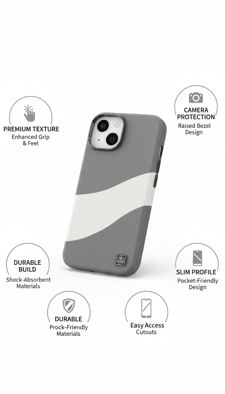 Modern Wave Leather-Feel iphone 11 Case | Advanced Camera Protection