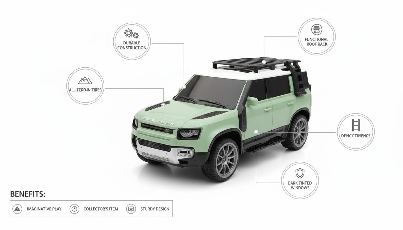 Premium Adventure Series Off-Road Toy SUV Model Car with Realistic Detailing, Rugged Design, Durable Build, Smooth Rolling Wheels, Collector Display Piece for Kids and Enthusiasts of all ages, great gift