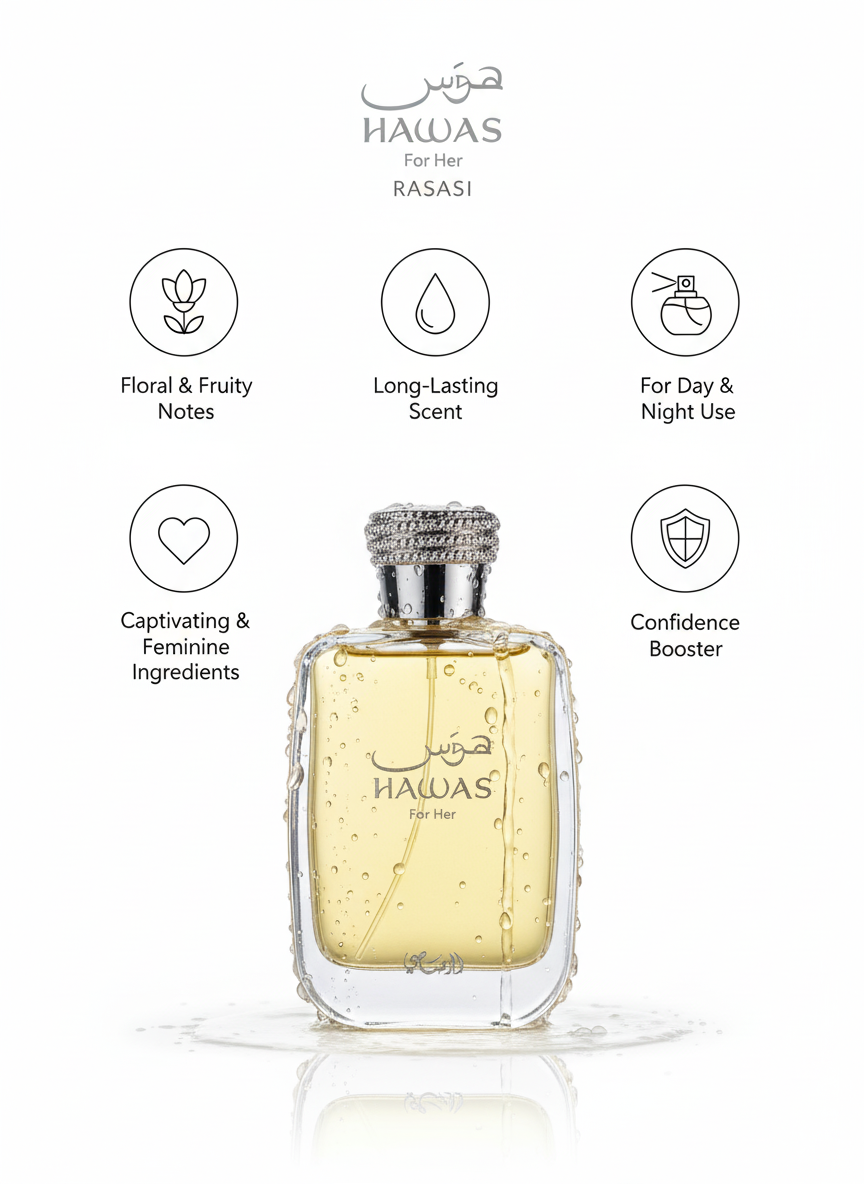 HAWAS For Her by Rasasi: Timeless Elegance & Long-Lasting Scent