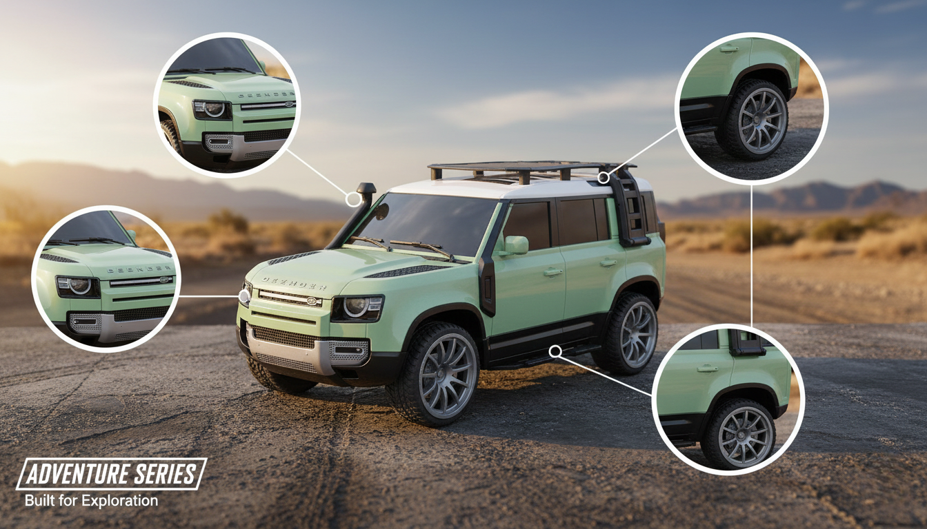 Premium Adventure Series Off-Road Toy SUV Model Car with Realistic Detailing, Rugged Design, Durable Build, Smooth Rolling Wheels, Collector Display Piece for Kids and Enthusiasts of all ages, great gift