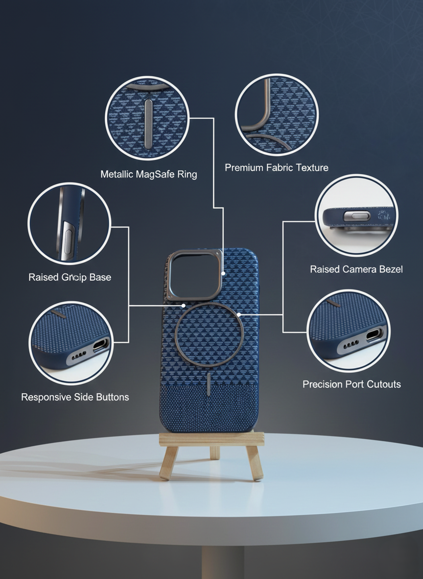 MagSafe Ready iPhone 16 Pro Cover with Comfort Grip & Durable Build