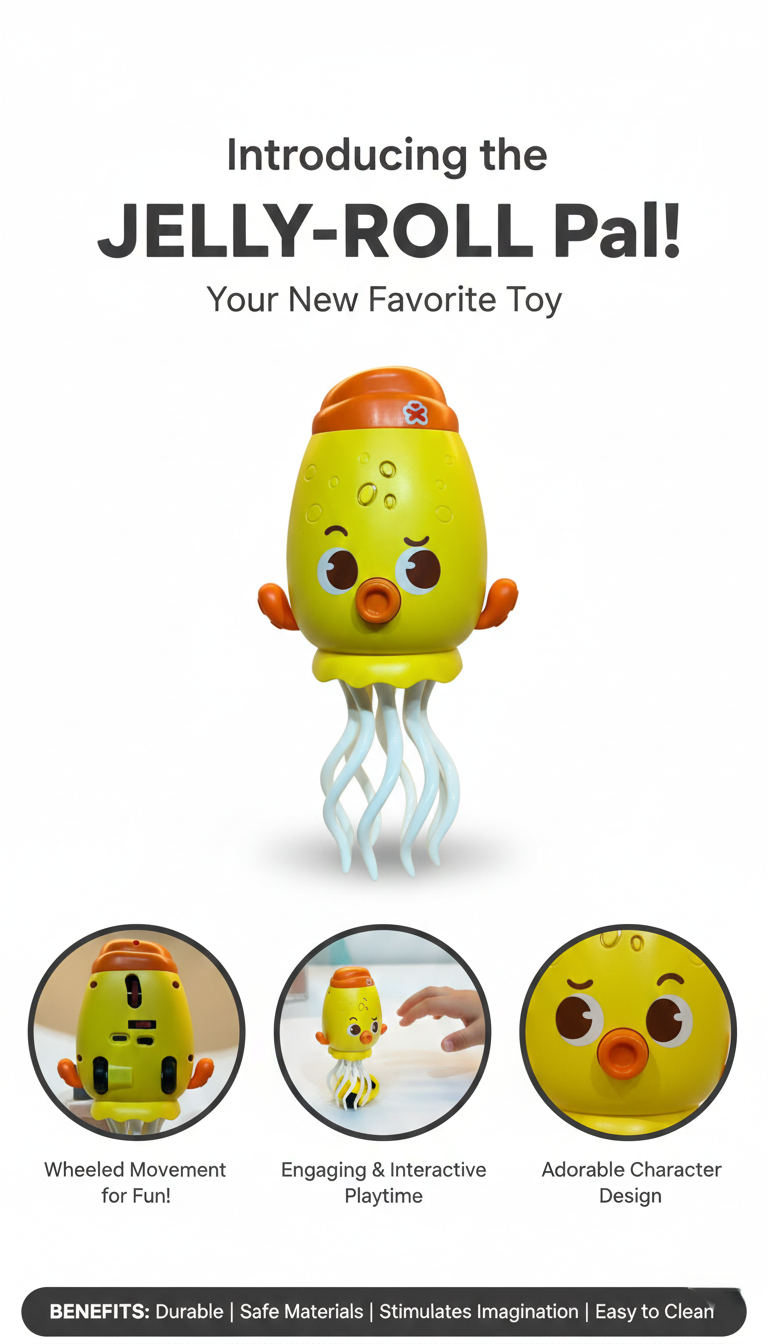 Jelly-Wobble Wind-Up Ocean Adventure Toy for Kids