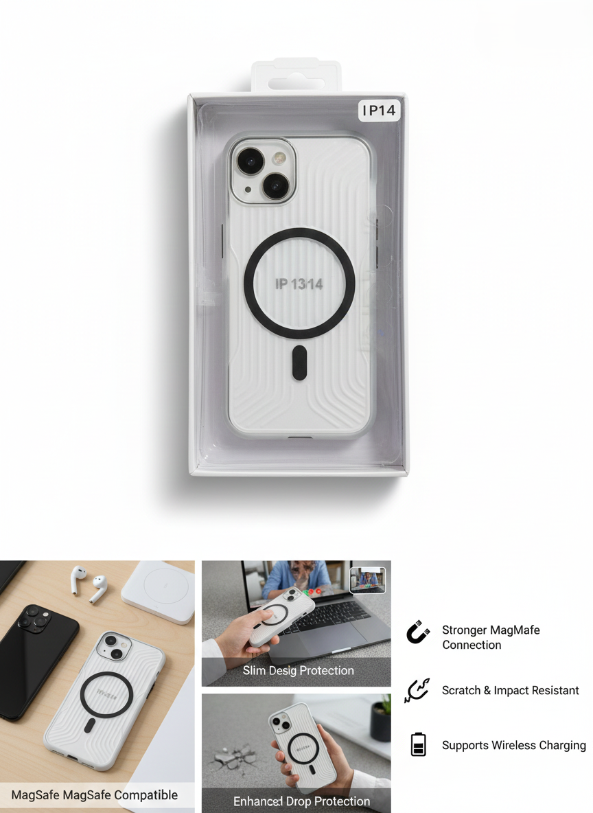 iPhone 16 MagSafe Compatible Shockproof Case – Anti-Scratch, Slim & Drop Protection