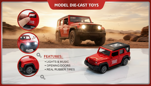 Bifun Toys "Thar Rock" 1:32 Collector's Model - Die-Cast Metal Body, Openable Doors