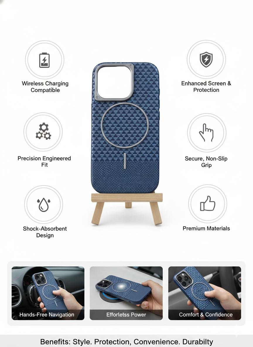 MagSafe Ready iPhone 16 Pro Cover with Comfort Grip & Durable Build