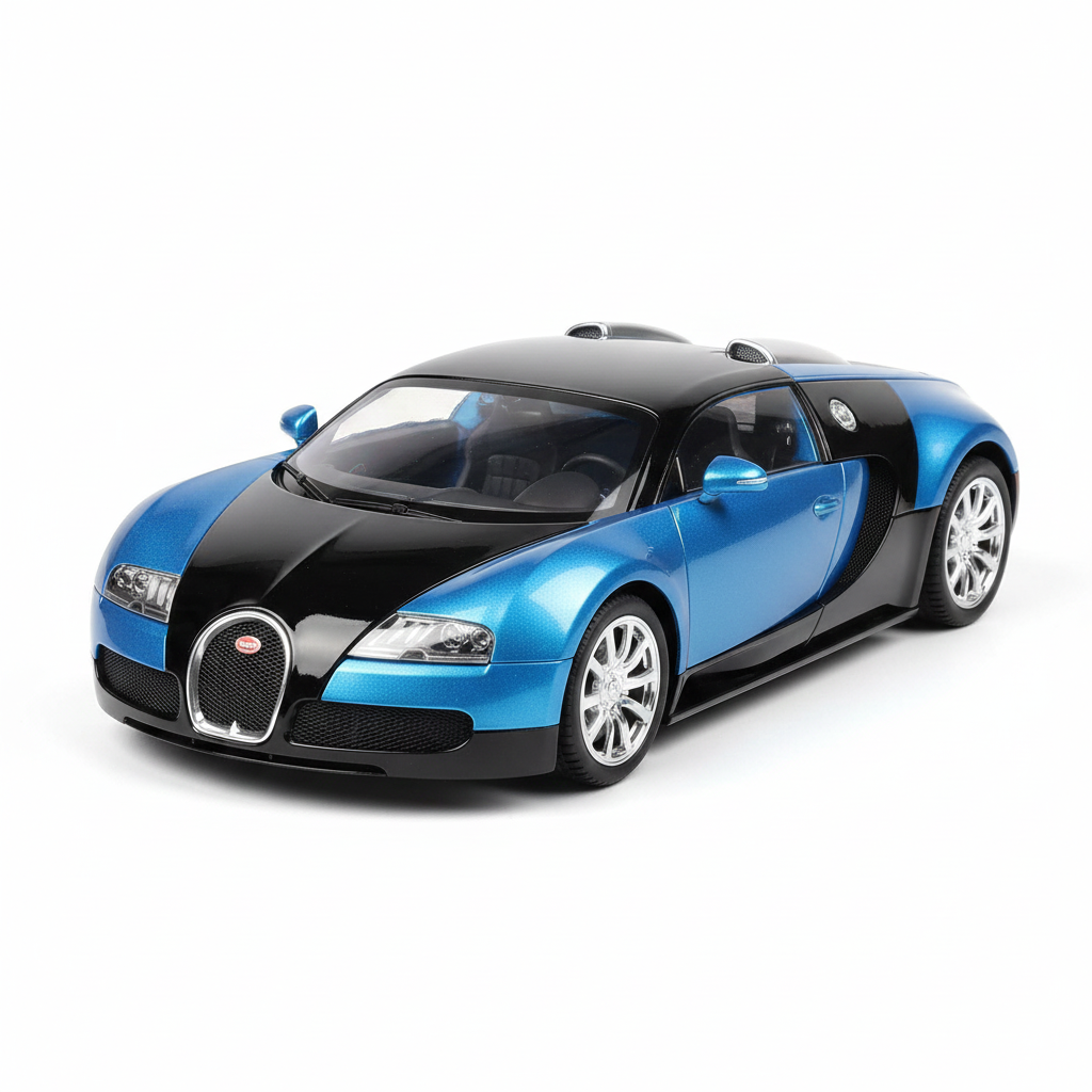 Luxury RC Toy Supercar – 1:14 Scale Bugatti Veyron Grand Vitesse with LED Headlights, 2.4GHz Remote, Realistic Design, Durable Build, Kids High-Speed Racing Car