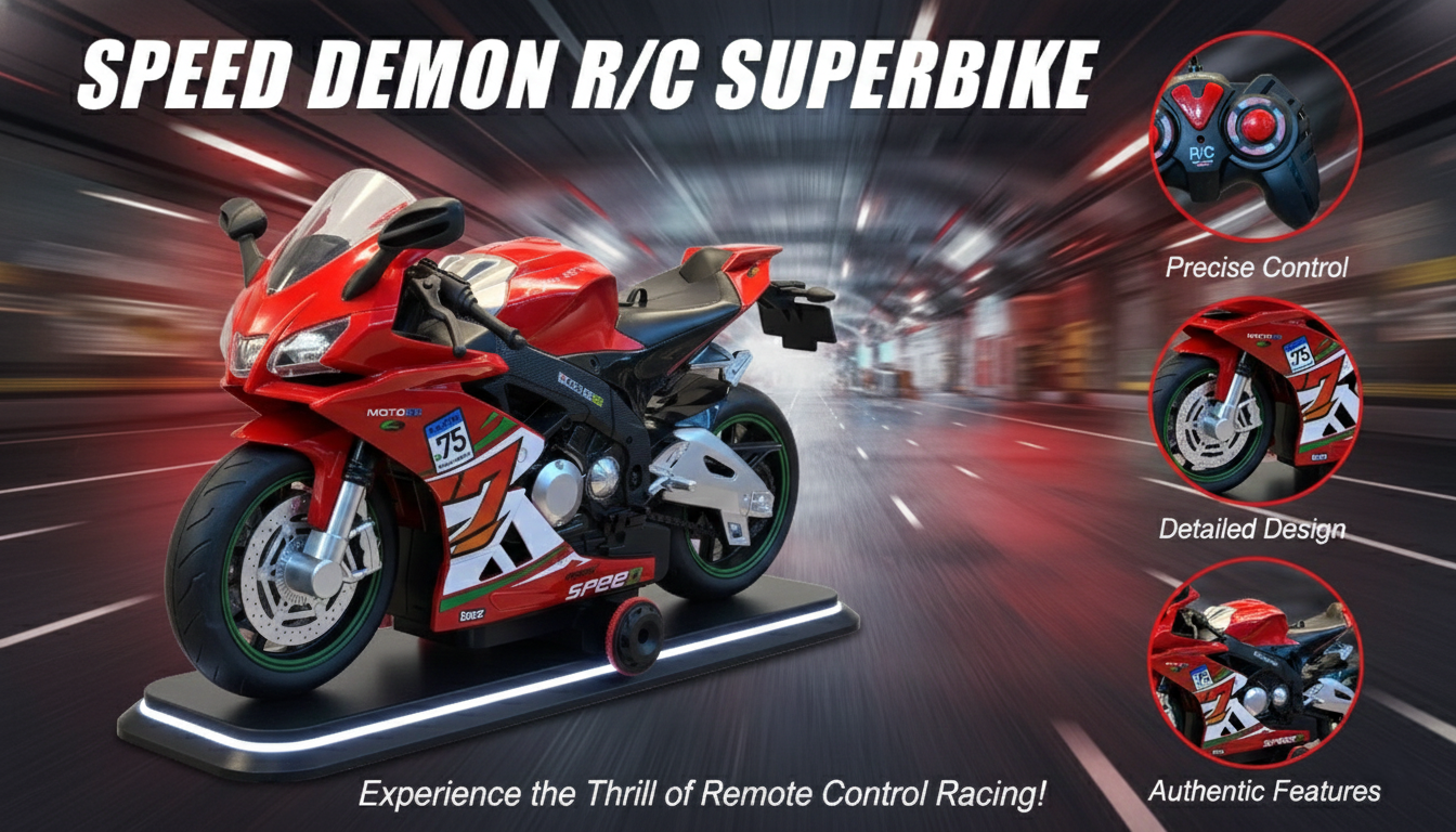 Speed Demon R/C Superbike – High-Performance Remote Control Motorcycle Toy