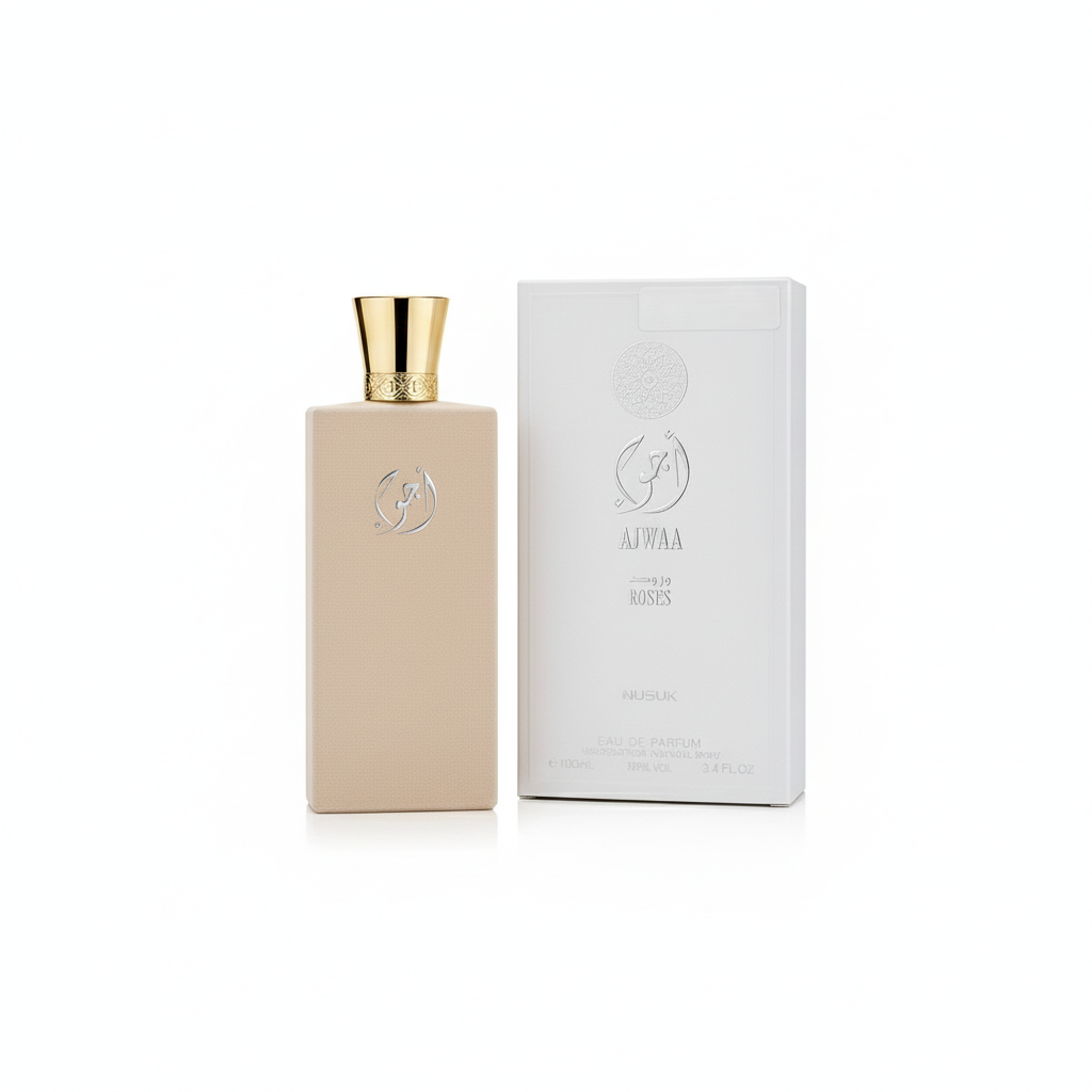 Ajwaa Roses Luxury Eau de Perfume with Elegant Floral Scent, Long Lasting Wear, Premium Spray Bottle, and Gift-Ready Designer Packaging for Everyday Sophistication