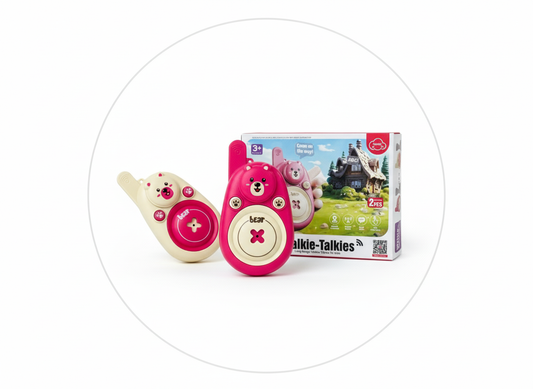 Bear Buddy Kids Walkie Talkies – Long Range, Clear Sound, Cute Bear Design