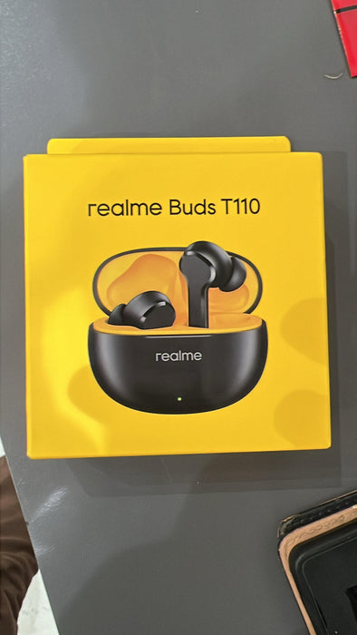 Realme Buds T110 with Ai Enc for Calls, Upto 38 Hours of Playback and Fast Charging Bluetooth in Ear Headset ( Black )