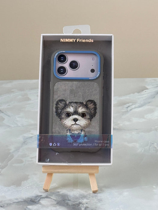 i phone 17 Pro Nimmy doggy Cool & Cute Case Cover- Grey
