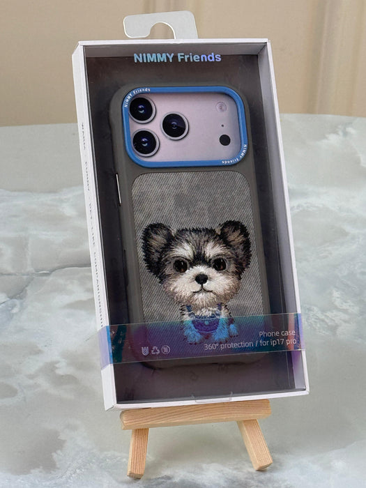 i phone 17 Pro Nimmy doggy Cool & Cute Case Cover- Grey