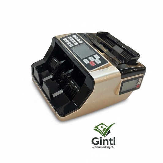 GINTI COUNTER Professional Automatic Currency Counting Machine with UV MG IR Counterfeit Detection and High Speed Cash Processing
