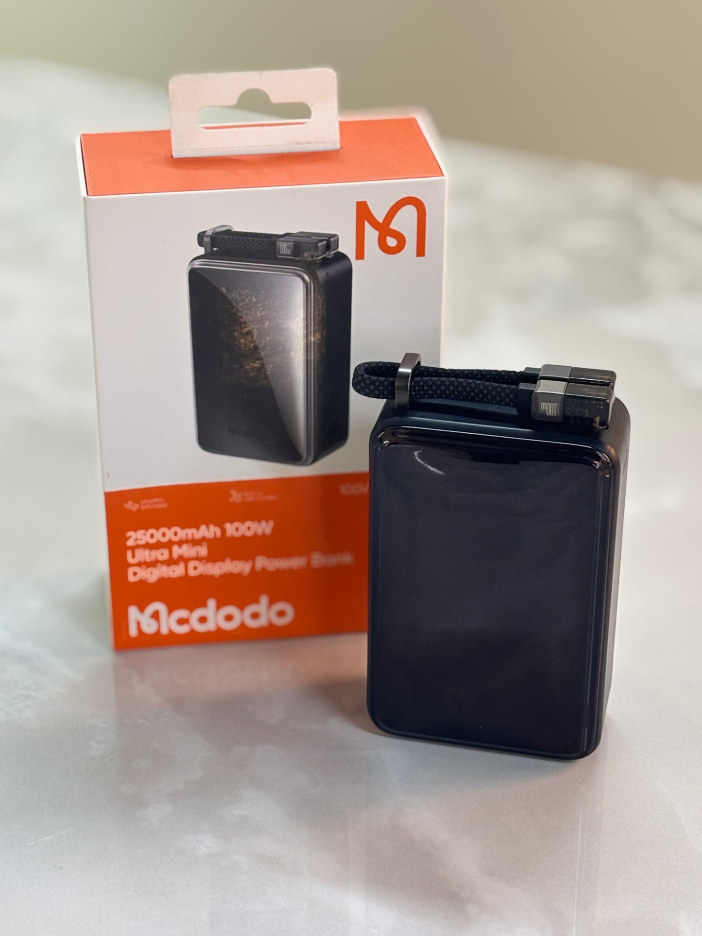 Mcdodo 25000mAh Ultra Mini 100W Power Bank – Digital Display, Fast Charging Portable Battery