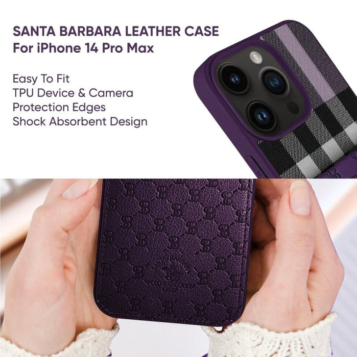 RT Santa Barbara Premium Leather Card holder Case for IPhone 13,14,15