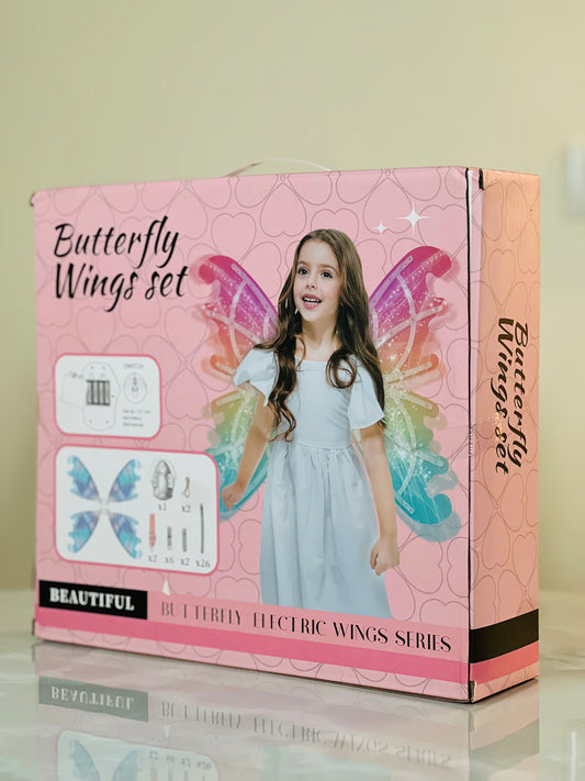 “Electric Butterfly Wings Set for Kids – Light-Up Costume Dress-Up Kit”