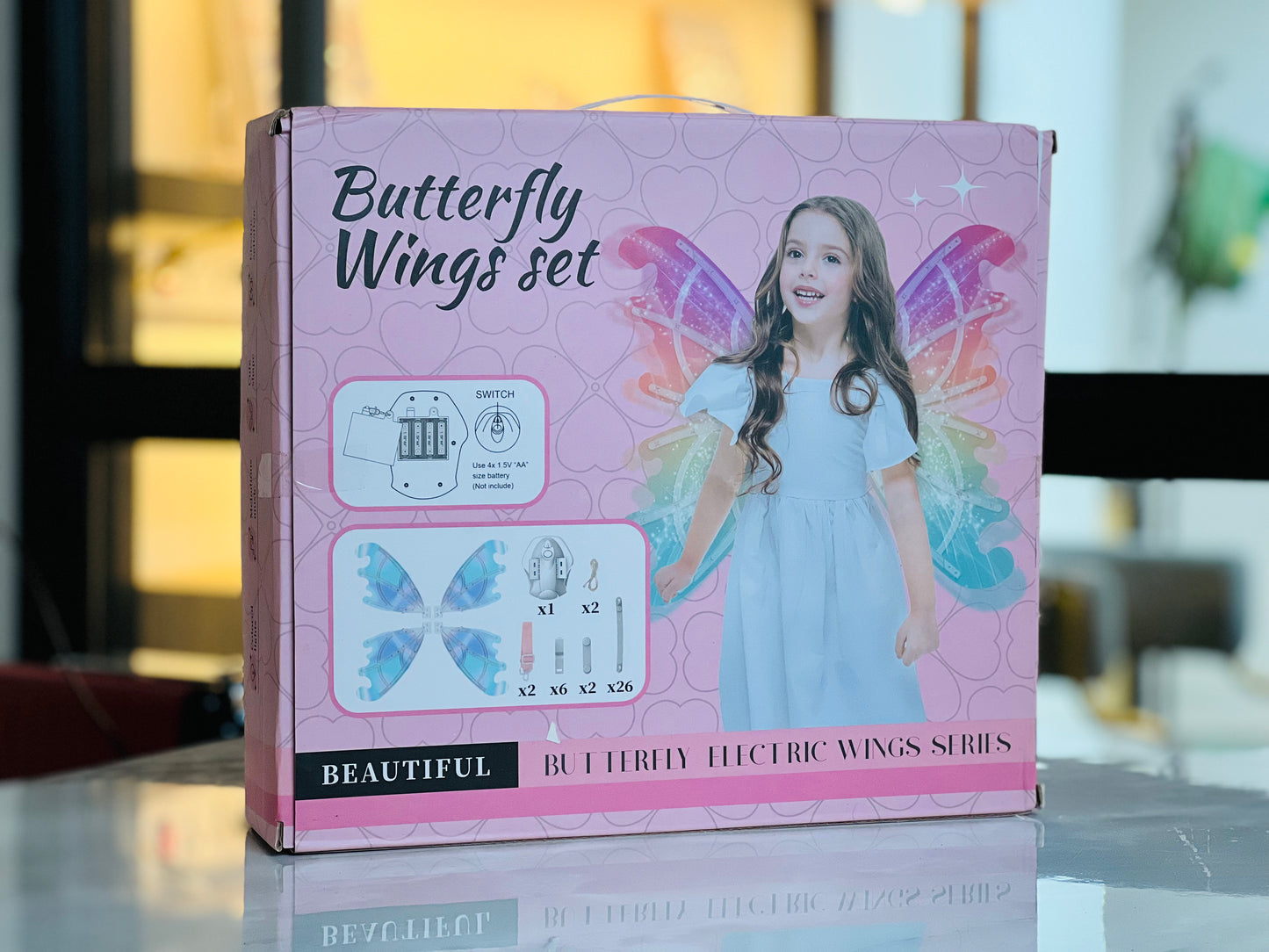 “Electric Butterfly Wings Set for Kids – Light-Up Costume Dress-Up Kit”