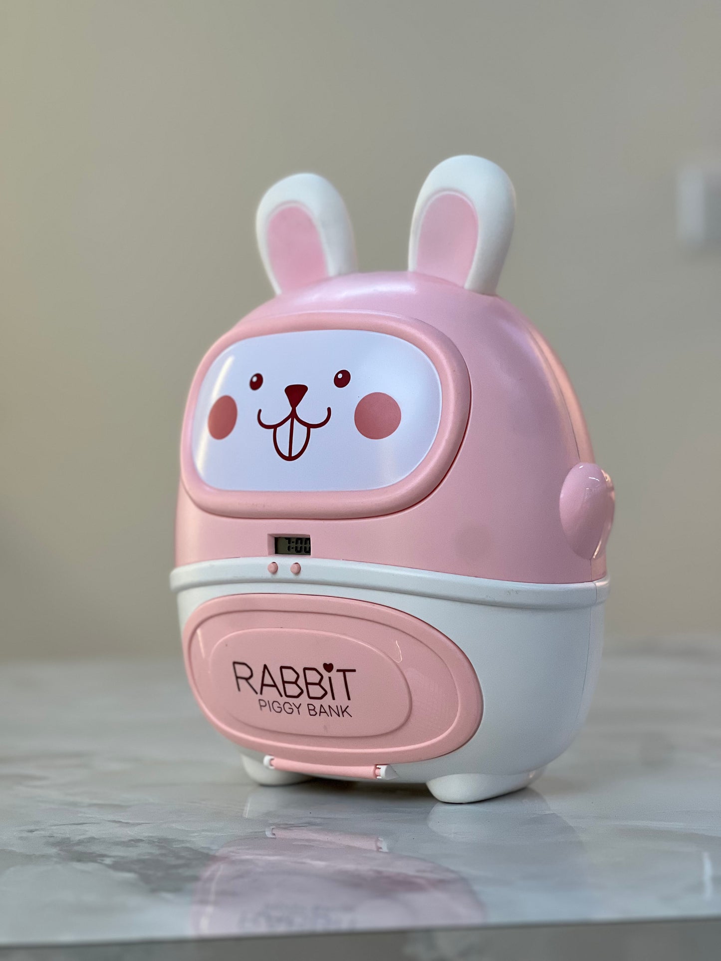 Cute Rabbit Mini Piggy Bank – Kids Coin Saving Box