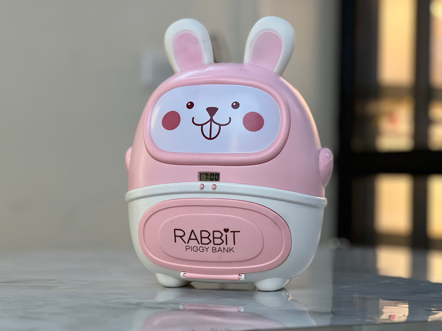 Cute Rabbit Mini Piggy Bank – Kids Coin Saving Box