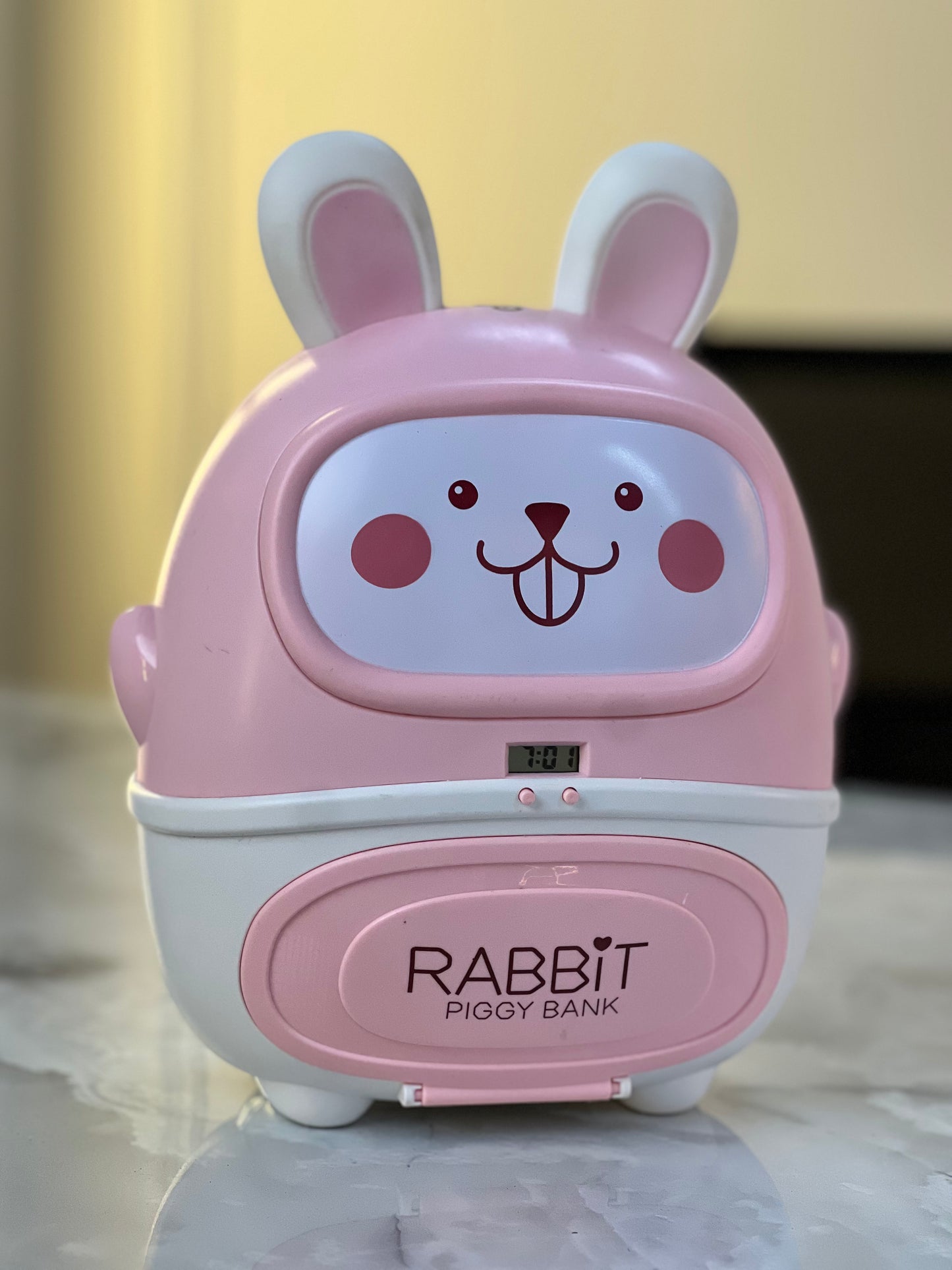 Cute Rabbit Mini Piggy Bank – Kids Coin Saving Box