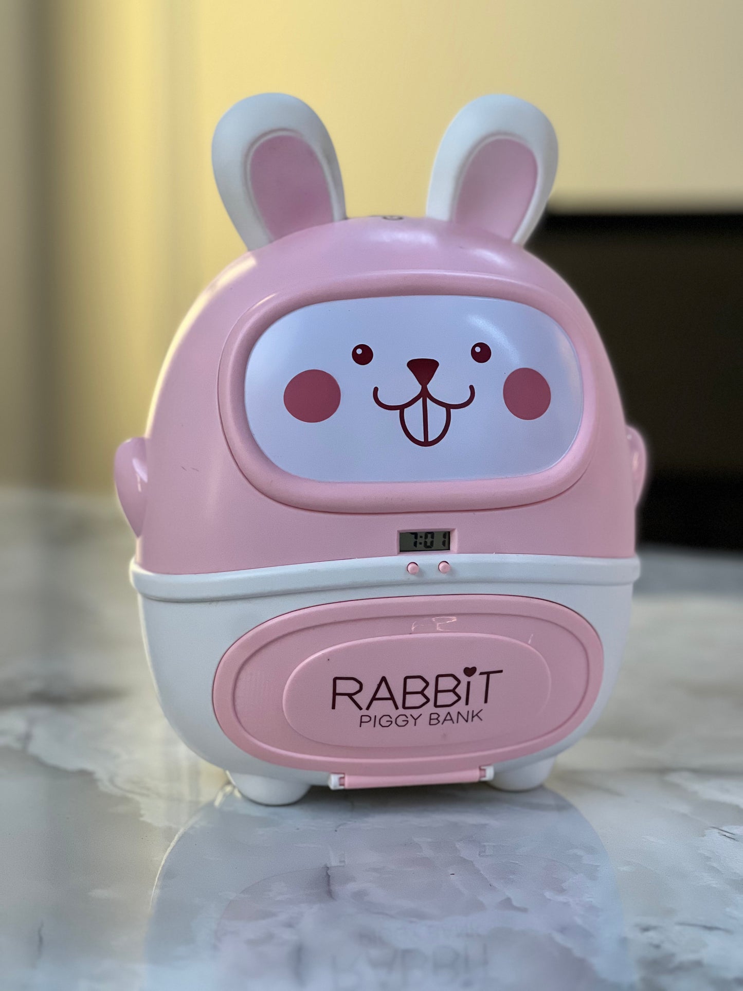 Cute Rabbit Mini Piggy Bank – Kids Coin Saving Box