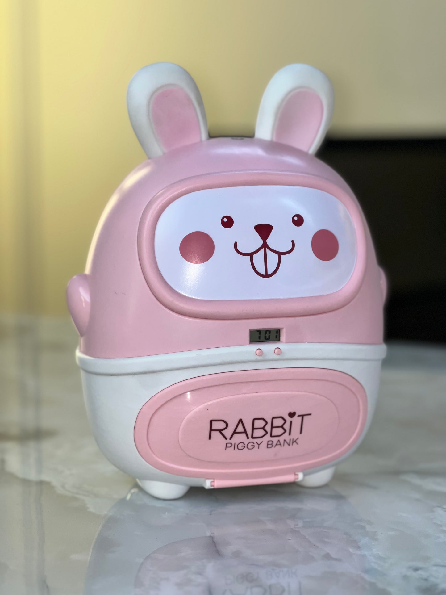 Cute Rabbit Mini Piggy Bank – Kids Coin Saving Box