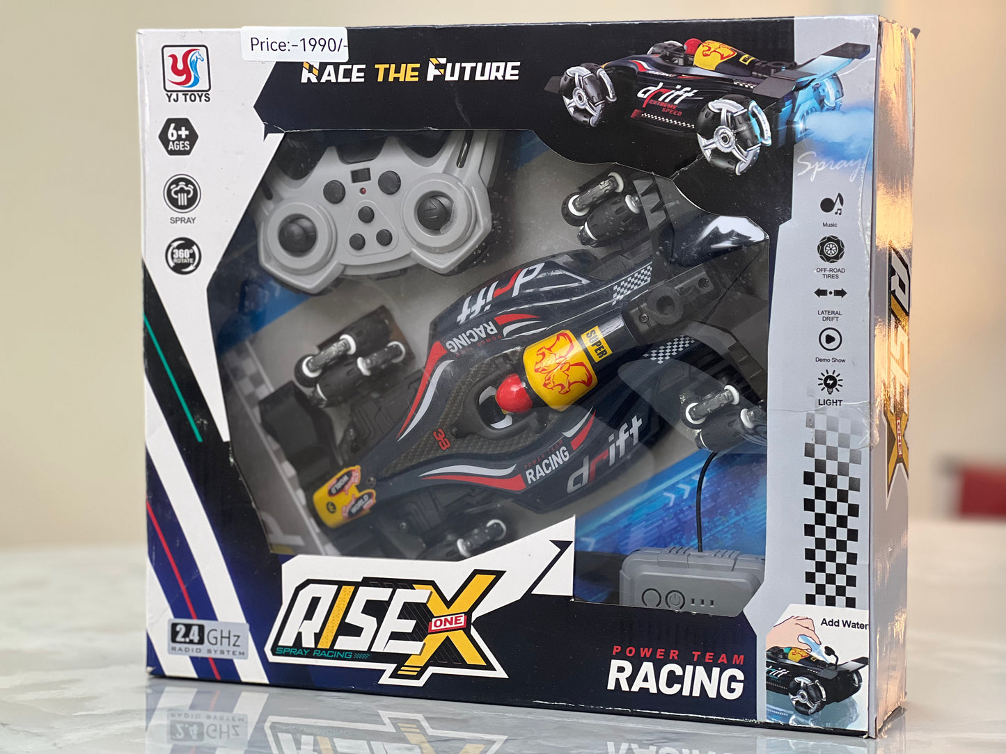 RISEX Drift Spray RC Car – Remote Control Stunt Racing with Lights, Music & Water Mist Effects (2.4GHz)