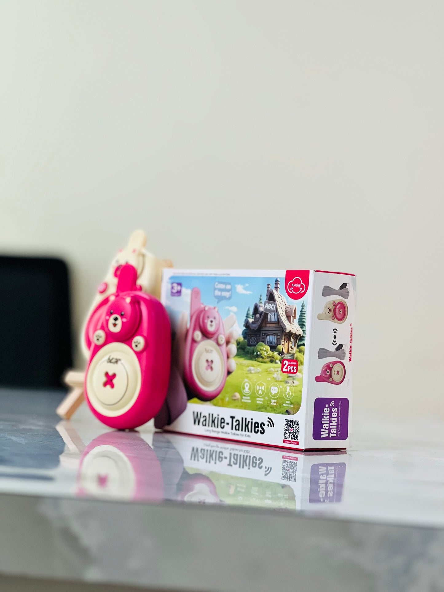 Bear Buddy Kids Walkie Talkies – Cute Long Range Two-Way Radios for Children (2 Pack, Ages 3+)