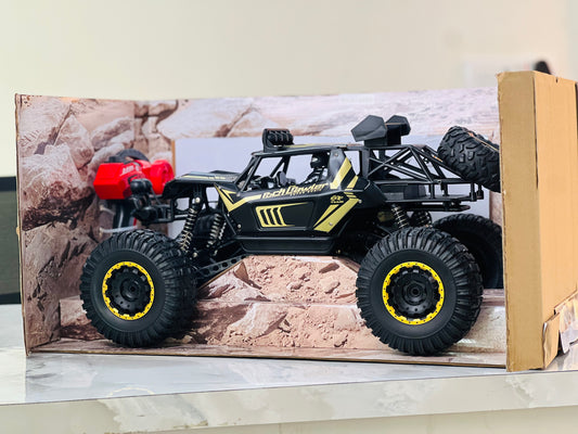 Rock Crawler 4x4 Off-Road RC Truck – High-Torque Remote Control Car with Large Tires & Spare Wheel