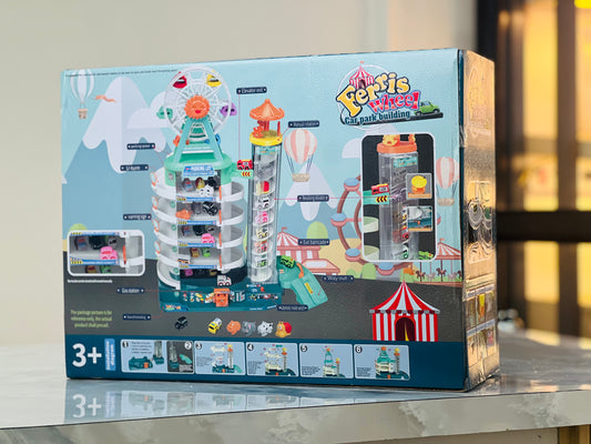 Ferris Wheel Car Park Playset – Multi-Level Garage Toy with Elevator & Mini Cars (Ages 3+)