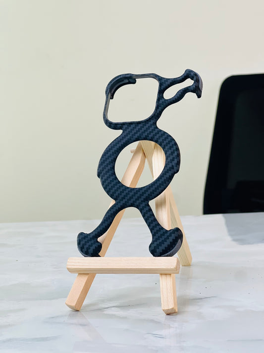 Carbon Fiber Dog Shape Phone Case – Novelty Animal Cover 15 pro