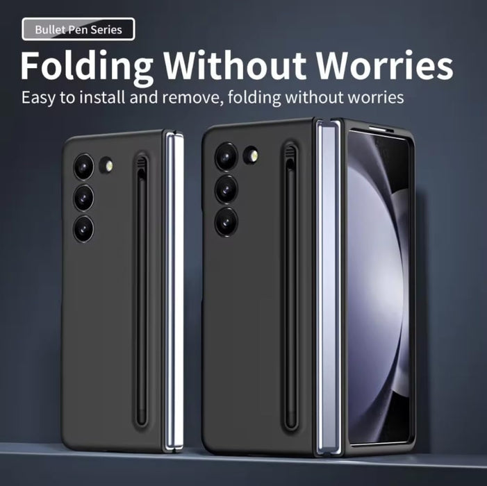 Samsung Galaxy Z Fold 6 - Built-in Compact S Pen, Holder & Storage Slot, Full Protection Case, Sleek & Durable Design