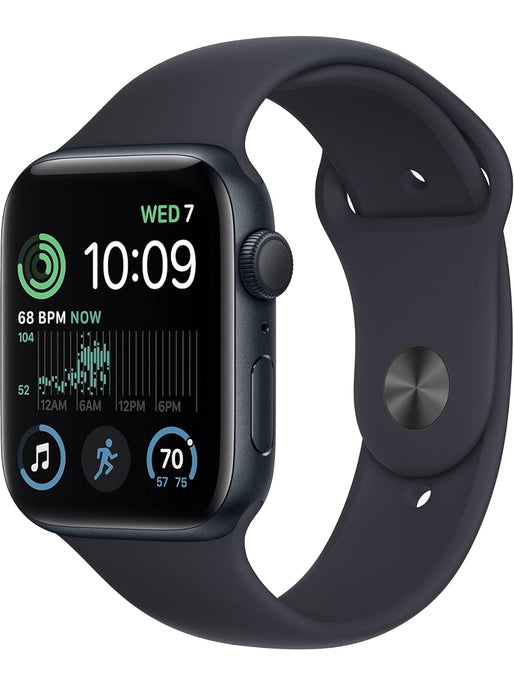 Apple Watch SE (2nd Gen) [GPS 44 mm] Smart Watch w/Midnight Aluminium Case & Midnight Sport Band.