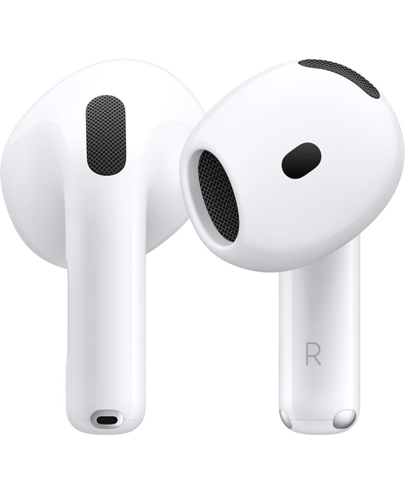 Apple AirPods 4 Wireless Earbuds, Bluetooth Headphones, Personalised Spatial Audio, Sweat and Water Resistant, USB-C Charging Case, H2 Chip, Up to 30 Hours of Battery Life, Effortless Setup for iPhone