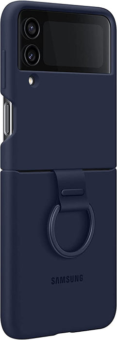 SAMSUNG Galaxy Z Flip 4 Silicone Cover with Ring-Navy