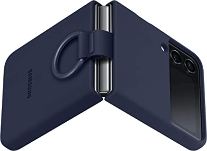 SAMSUNG Galaxy Z Flip 4 Silicone Cover with Ring-Navy