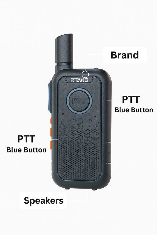RTAKO Long-Range Walkie Talkie – Compact Two-Way Radio with PTT Button and Clear Speaker — photo 3