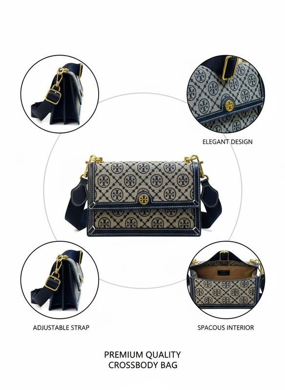 Emphasizing Style & Features Structured Monogram Shoulder Bag with Adjustable Strap - Everyday Elegance — photo 2