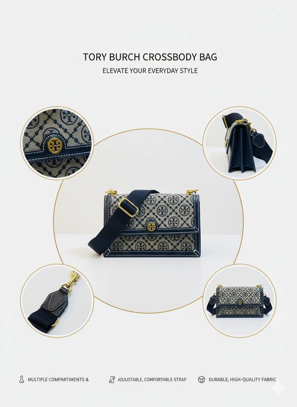 Emphasizing Style & Features Structured Monogram Shoulder Bag with Adjustable Strap - Everyday Elegance — photo 3