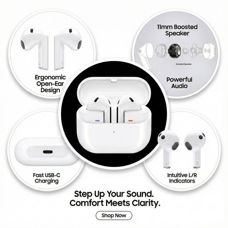 Samsung Galaxy Buds 3 Wireless Earbuds – Galaxy AI Interpreter | Hi-Fi 24-bit Audio | 36H Playtime — photo 2
