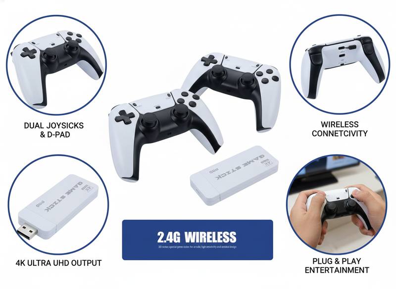 Retro 4K Wireless Game Console – Dual 2.4G Controllers | 10,000+ Games — photo 3