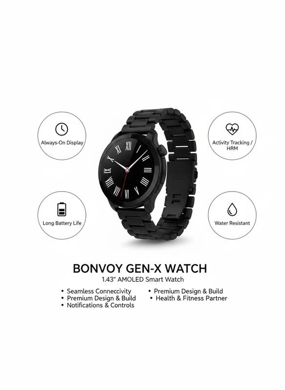 Bonvoy Gen-X Premium AMOLED Smart Watch – Classic Metal Edition — photo 2