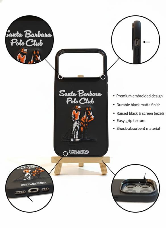 Santa Barbara Polo Club iPhone 17 Pro Case - Premium Embroidered, Shockproof & Wireless Charging Compatible — photo 3