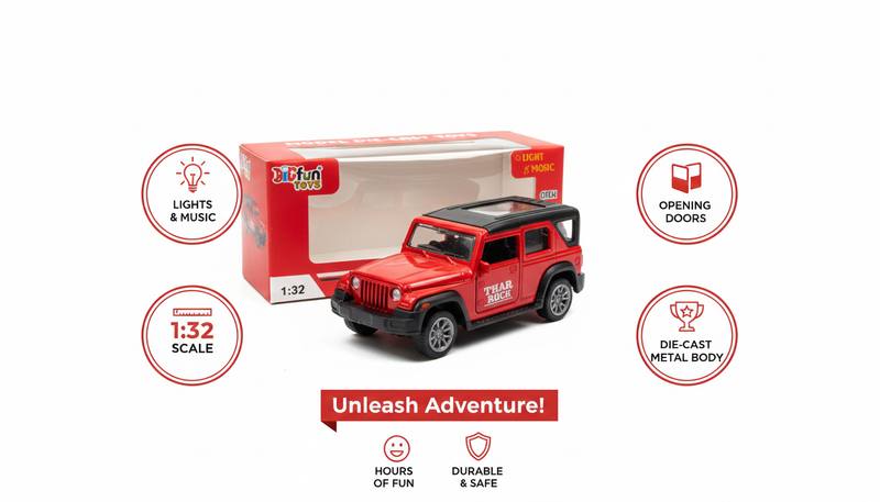 Bifun Toys "Thar Rock" 1:32 Collector's Model - Die-Cast Metal Body, Openable Doors — photo 3