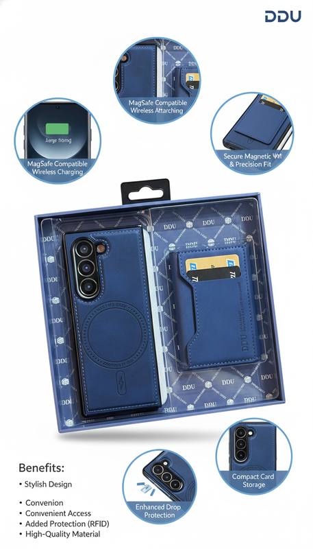 Samsung S23 Ultra MagSafe Leather Case + Magnetic Wallet Set